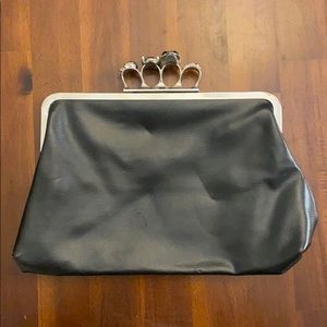 Black Skull Knuckles Clutch
